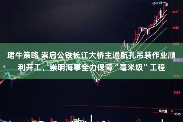 珺牛策略 崇启公铁长江大桥主通航孔吊装作业顺利开工，崇明海事全力保障“毫米级”工程